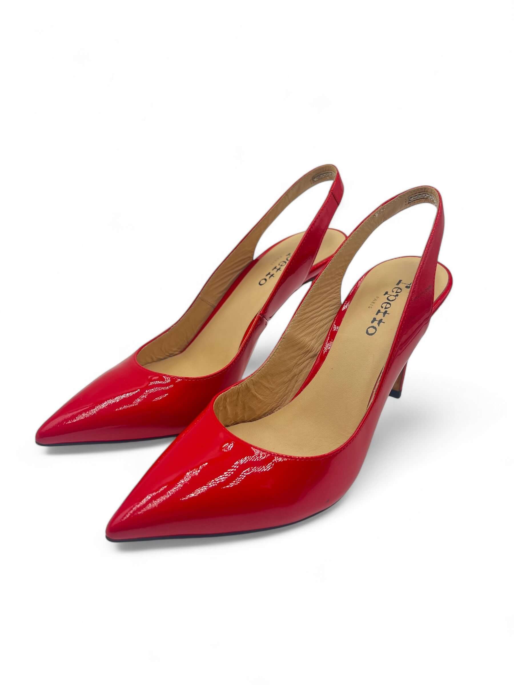 Repetto Escarpin rouge T.37 Les Folies d Eugenie