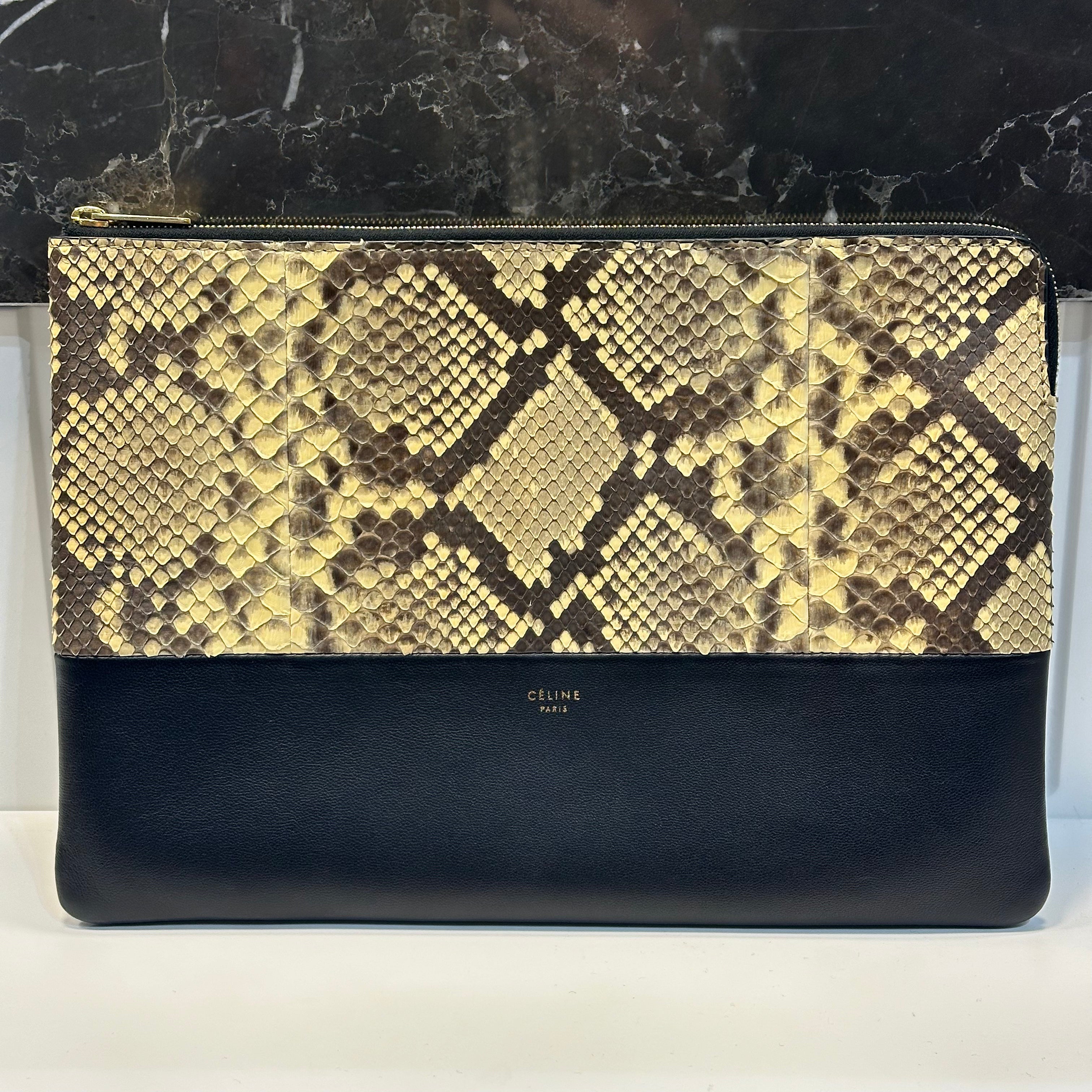 Celine Les Folies d Eugenie python clutch