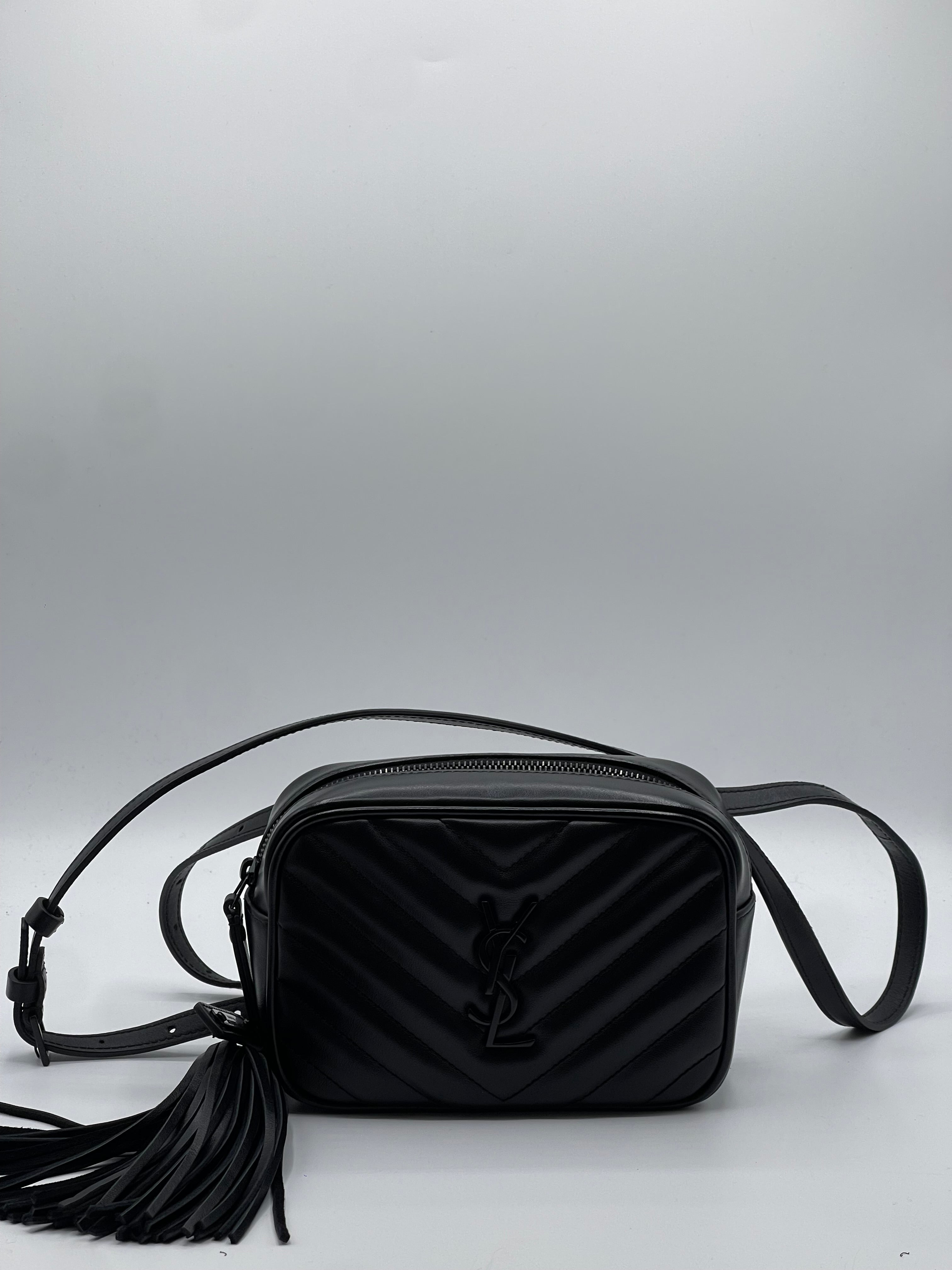 Saint Laurent - sac Lou cuir matelassé full black