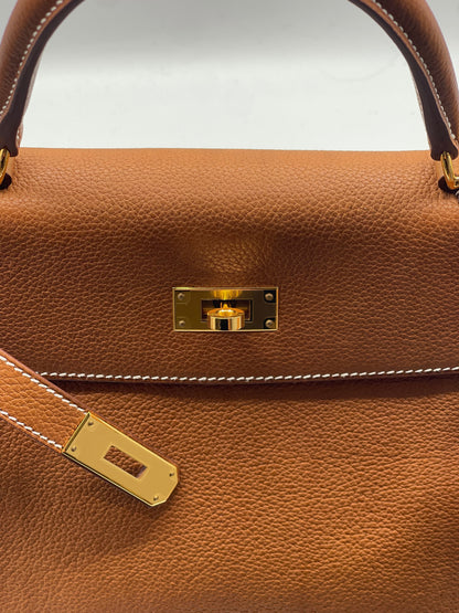 Hermès - Sac Kelly 28 Gold Barenia