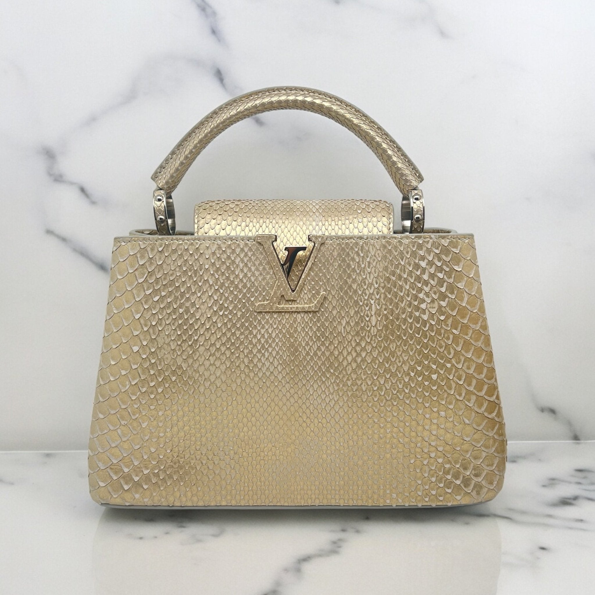 Louis Vuitton - Sac Capucines python