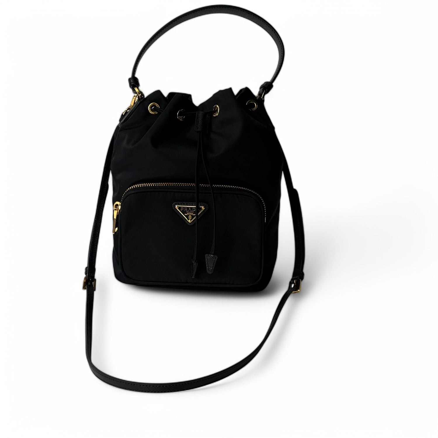 Prada - Sac seau nylon noir