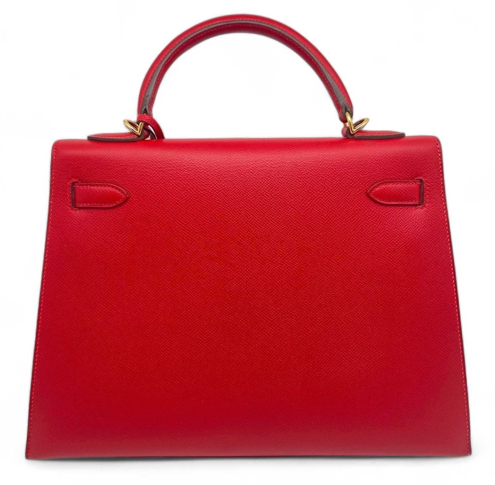 Hermès - Sac Kelly 32 Sellier Epsom Rouge Casaque