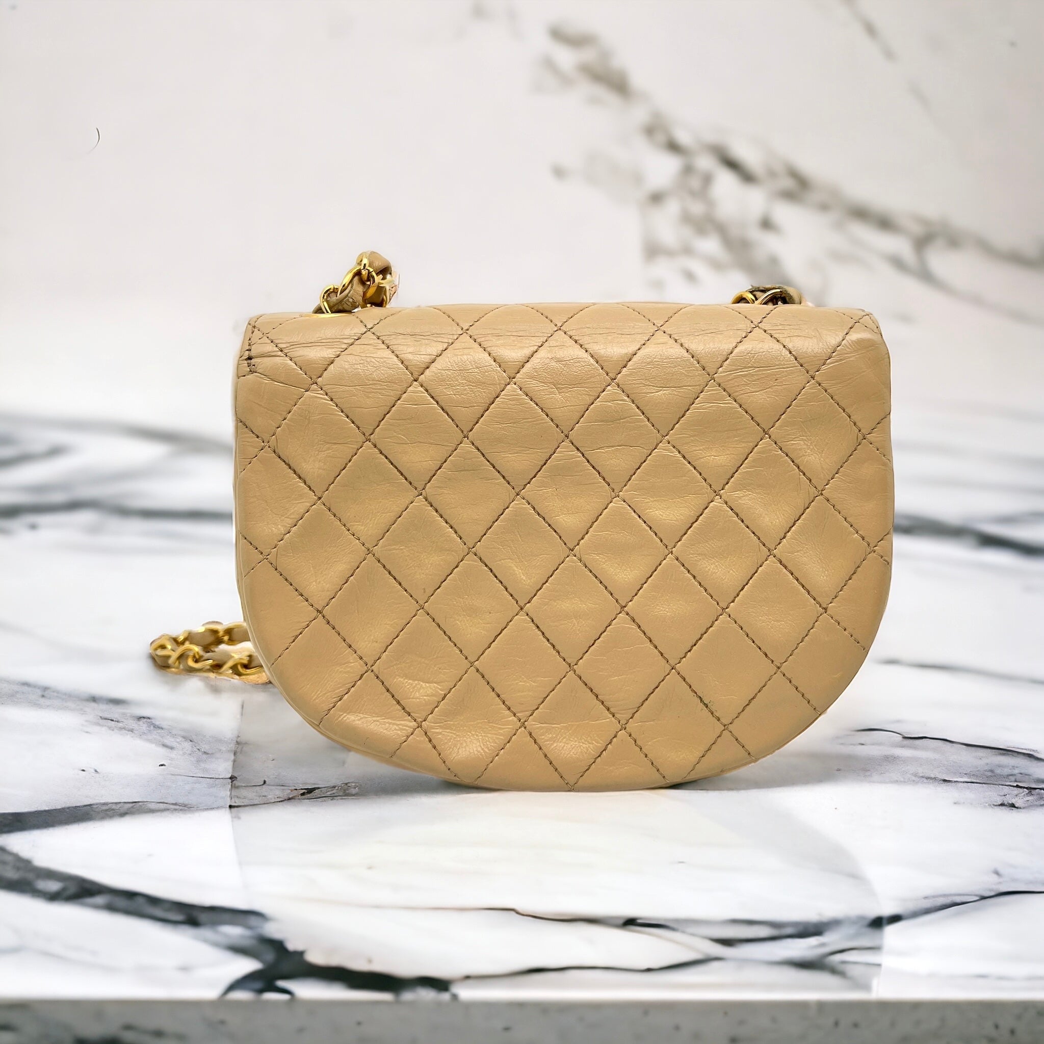 Chanel Umhängetasche Beige S Tasche