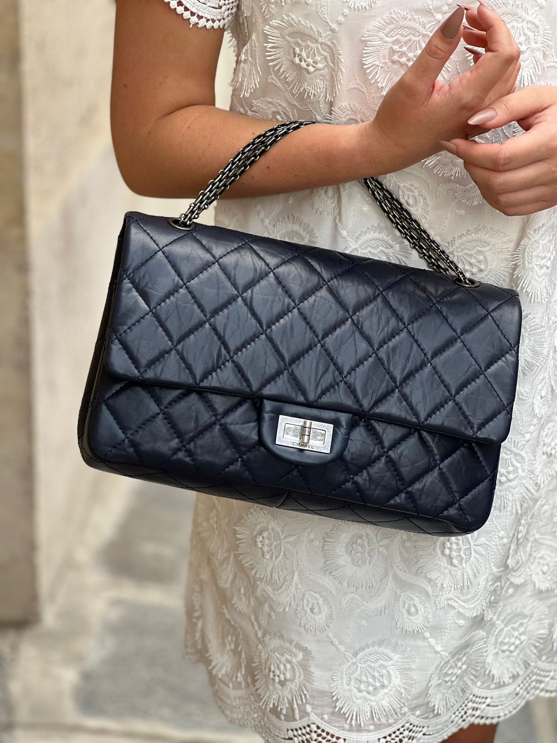 Borsa Chanel 2.55 blu navy