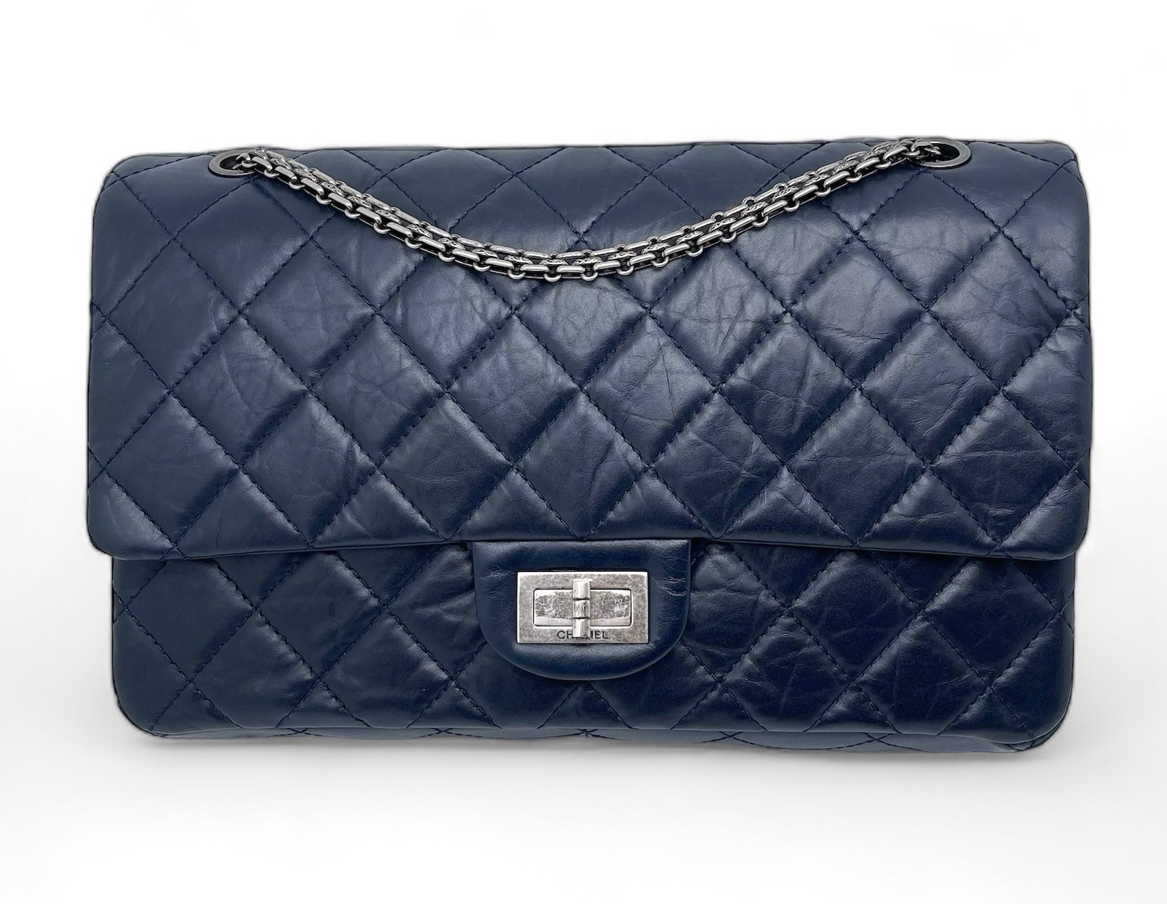 Chanel - Sac 2.55 bleu marine