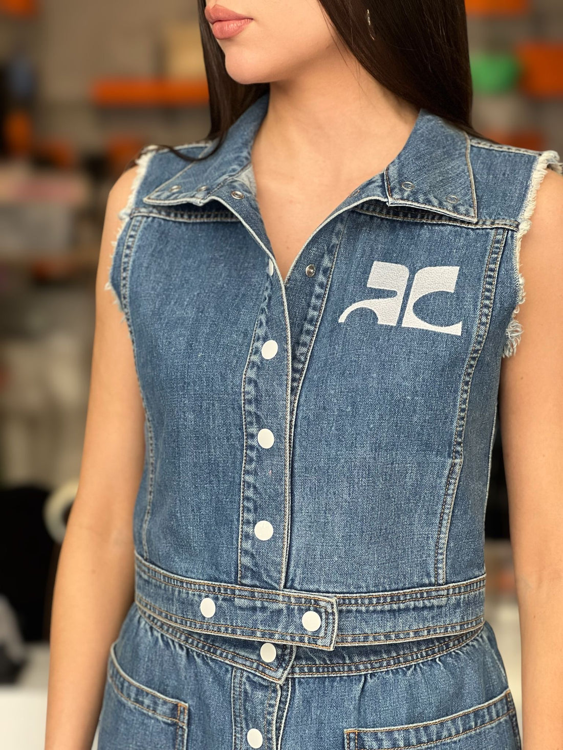 Courrèges - Denim Blau Ensemble