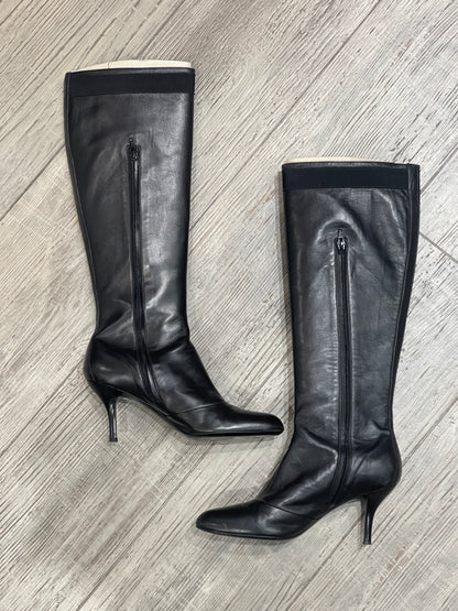 Ferragamo - Bottes en cuir noir T39