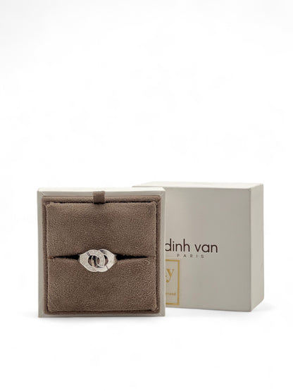 Dinh van - Bague Menottes Diamants Or blanc T51