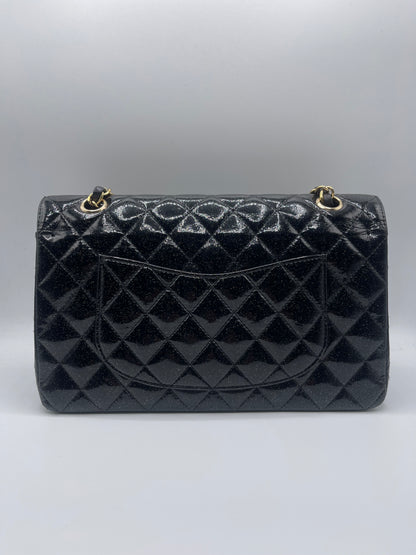 Chanel - Sac 11.12 Timeless noir verni pailleté