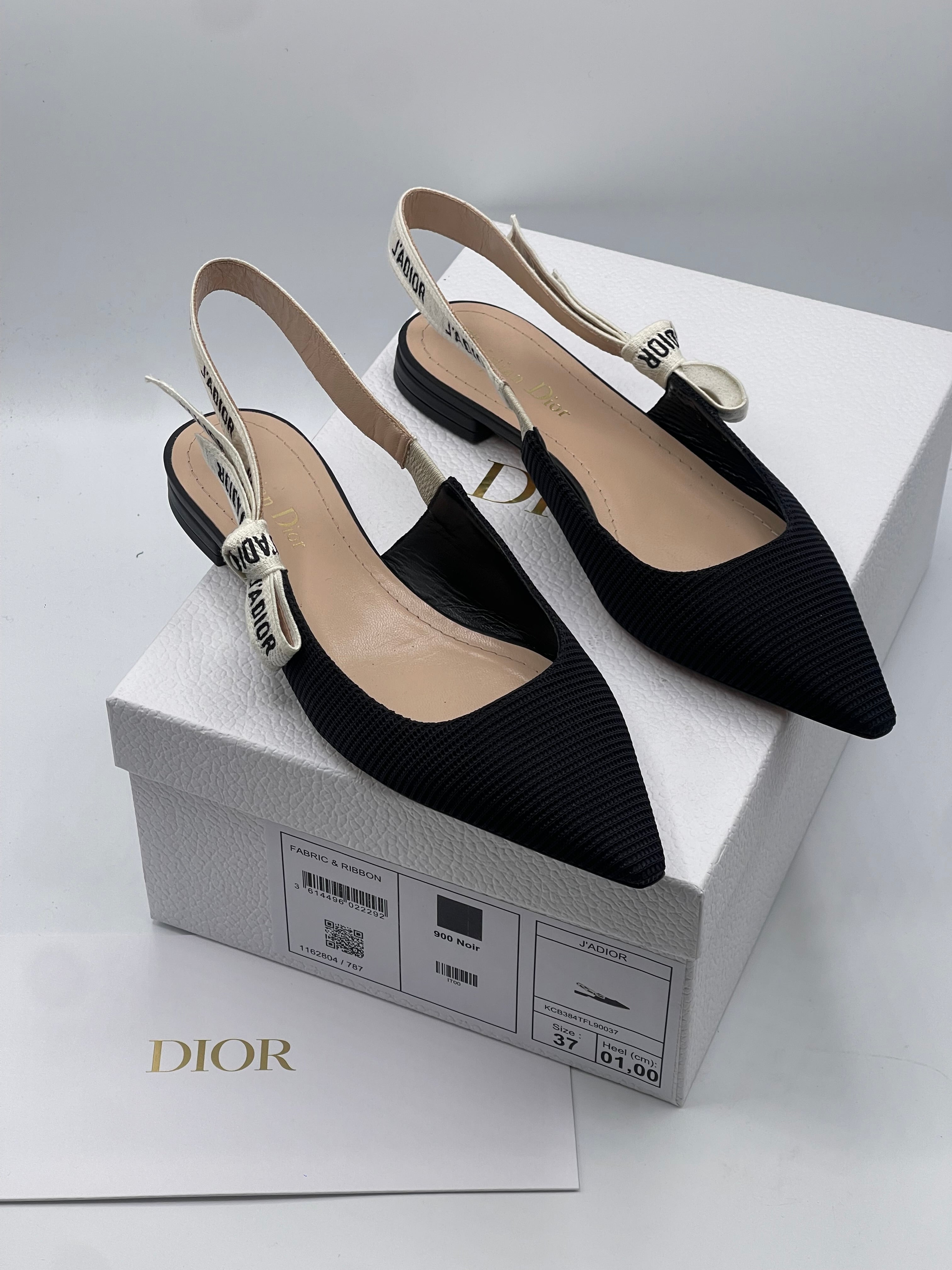 Dior - Ballerines Slingback J’adior noires T37