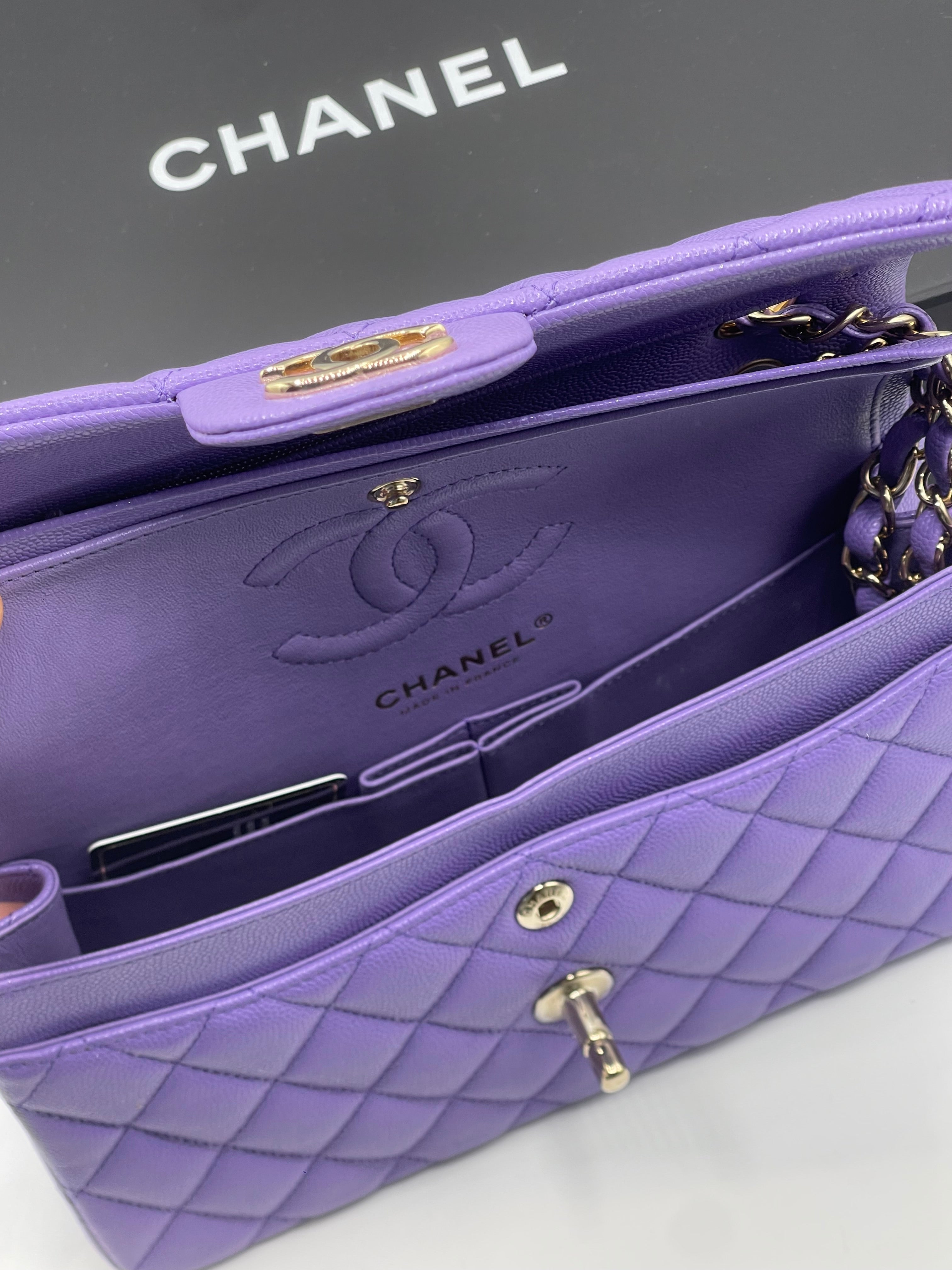 Chanel - Sac timeless small classique 23 violet