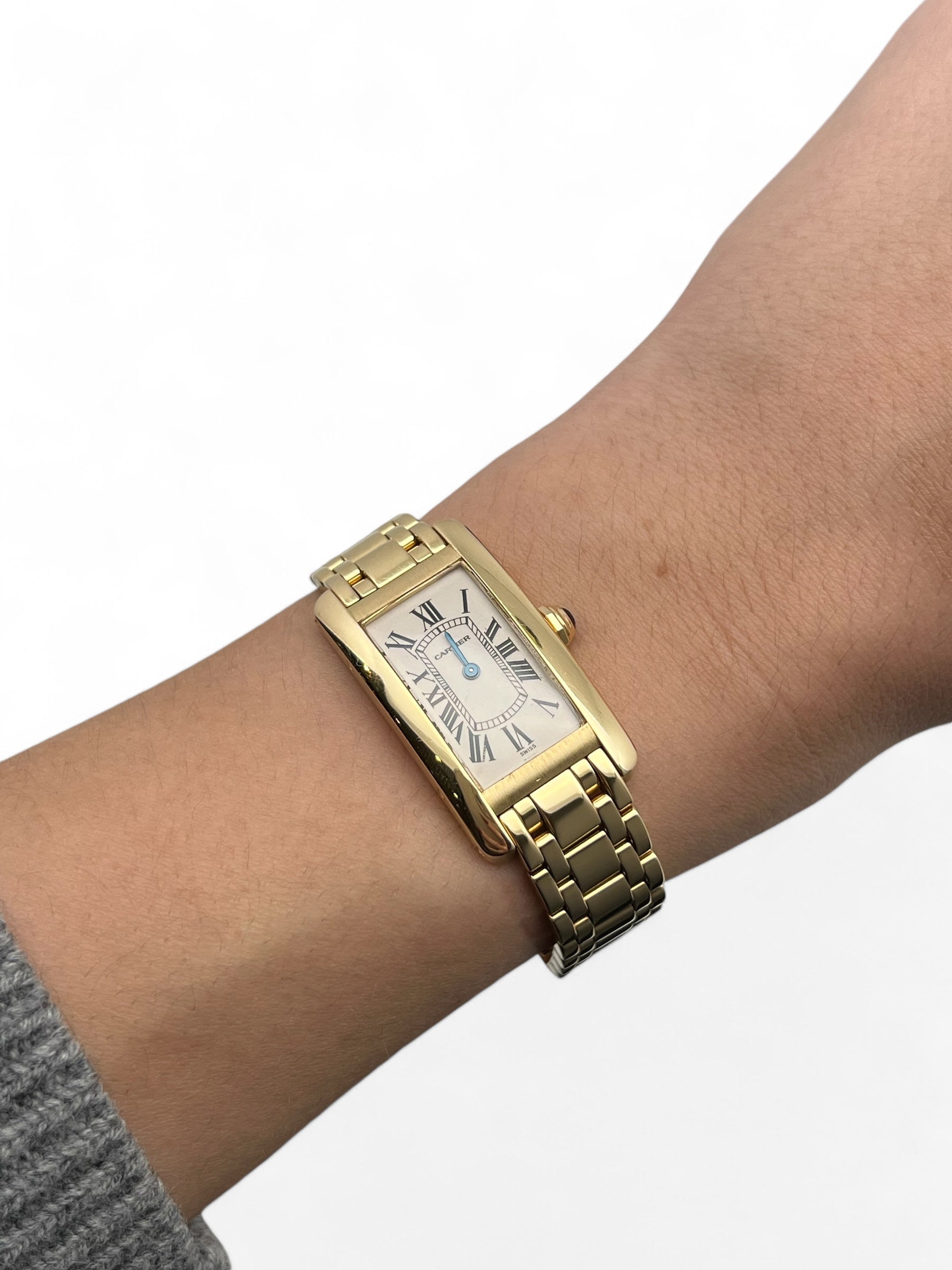 Cartier - Montre Tank Americaine or 18k