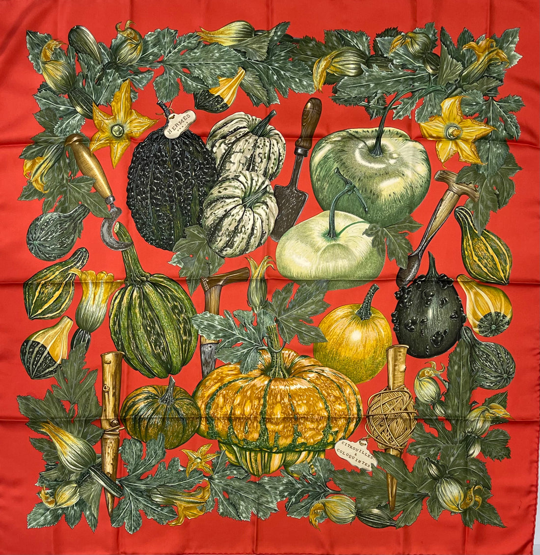 Hermès - Carré 90 « Citrouilles &amp; coloquintes »