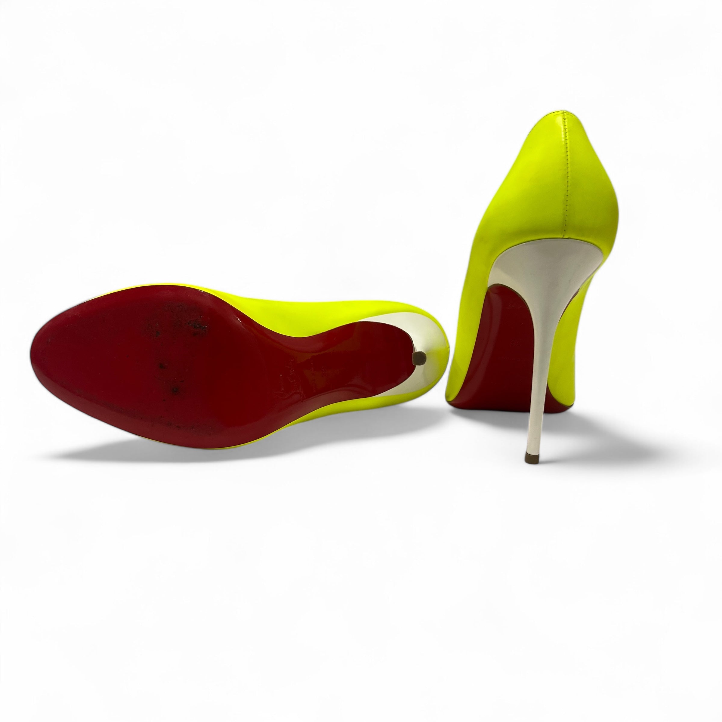 Louboutin - Escarpins Jaune Fluo