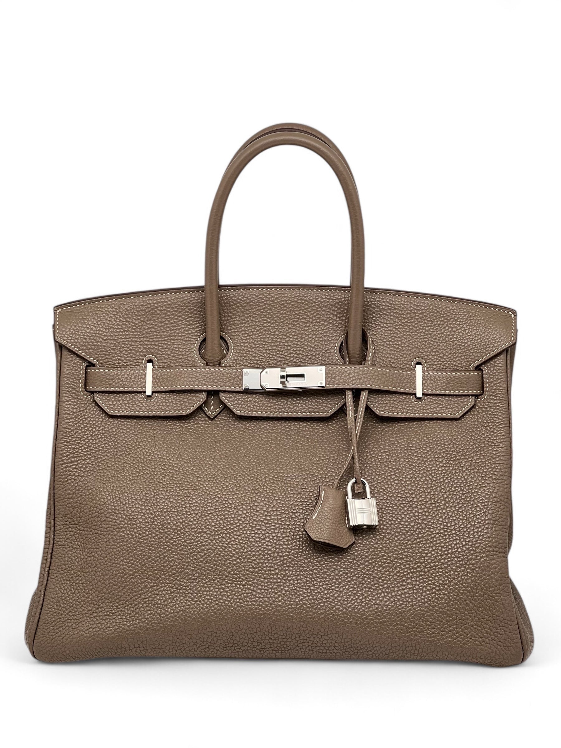 Hermès - Sac Birkin 35 Étoupe Togo