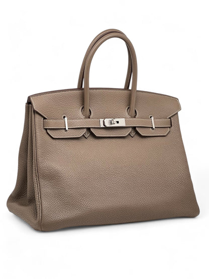 Hermès - Sac Birkin 35 Étoupe Togo