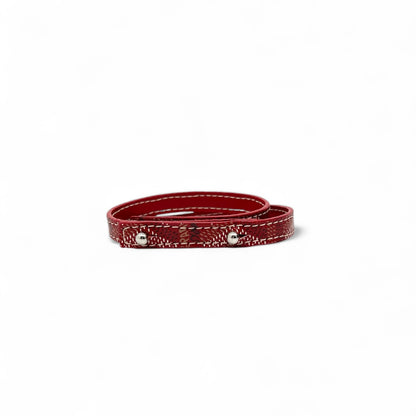 Goyard - Bracelet double tour rouge