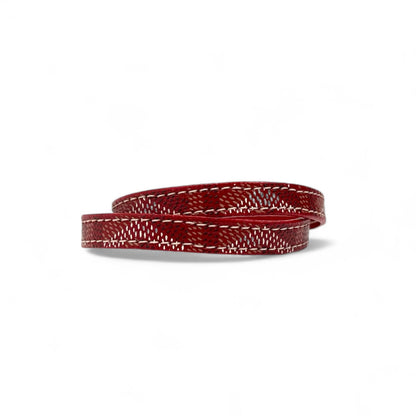 Goyard - Bracelet double tour rouge