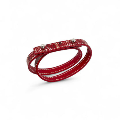 Goyard - Bracelet double tour rouge