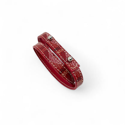 Goyard - Bracelet double tour rouge