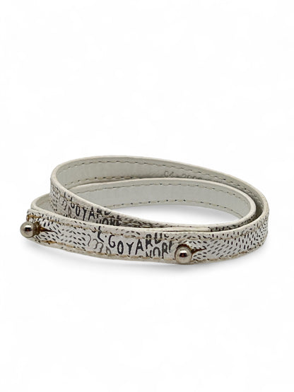 Goyard - Bracelet en cuir blanc