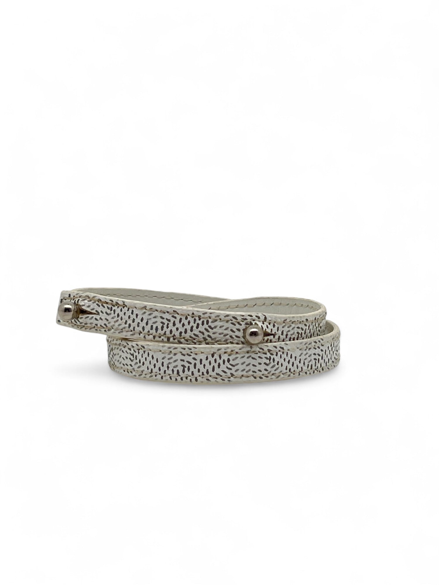 Goyard - Bracelet en cuir blanc