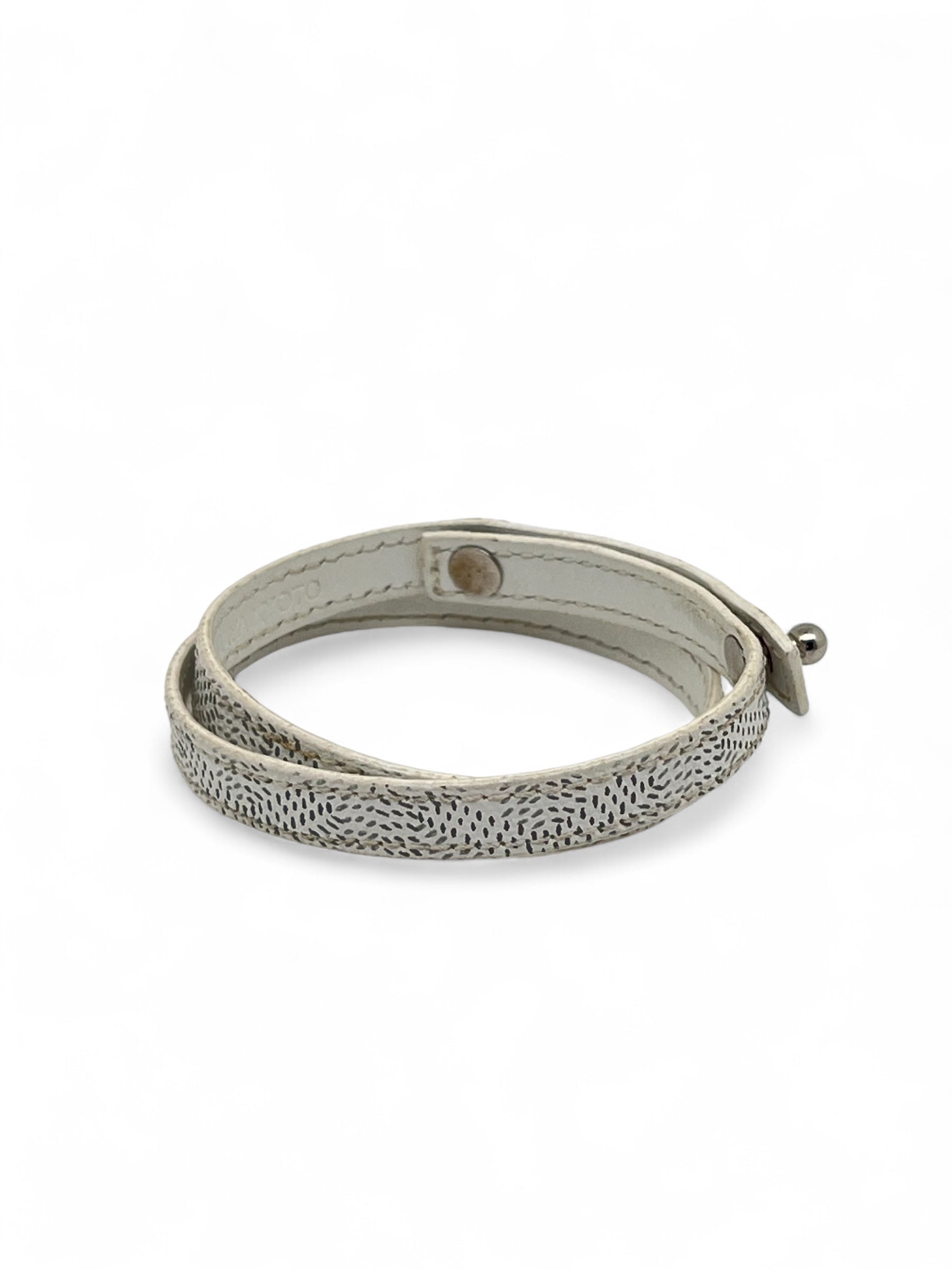 Goyard - Bracelet en cuir blanc