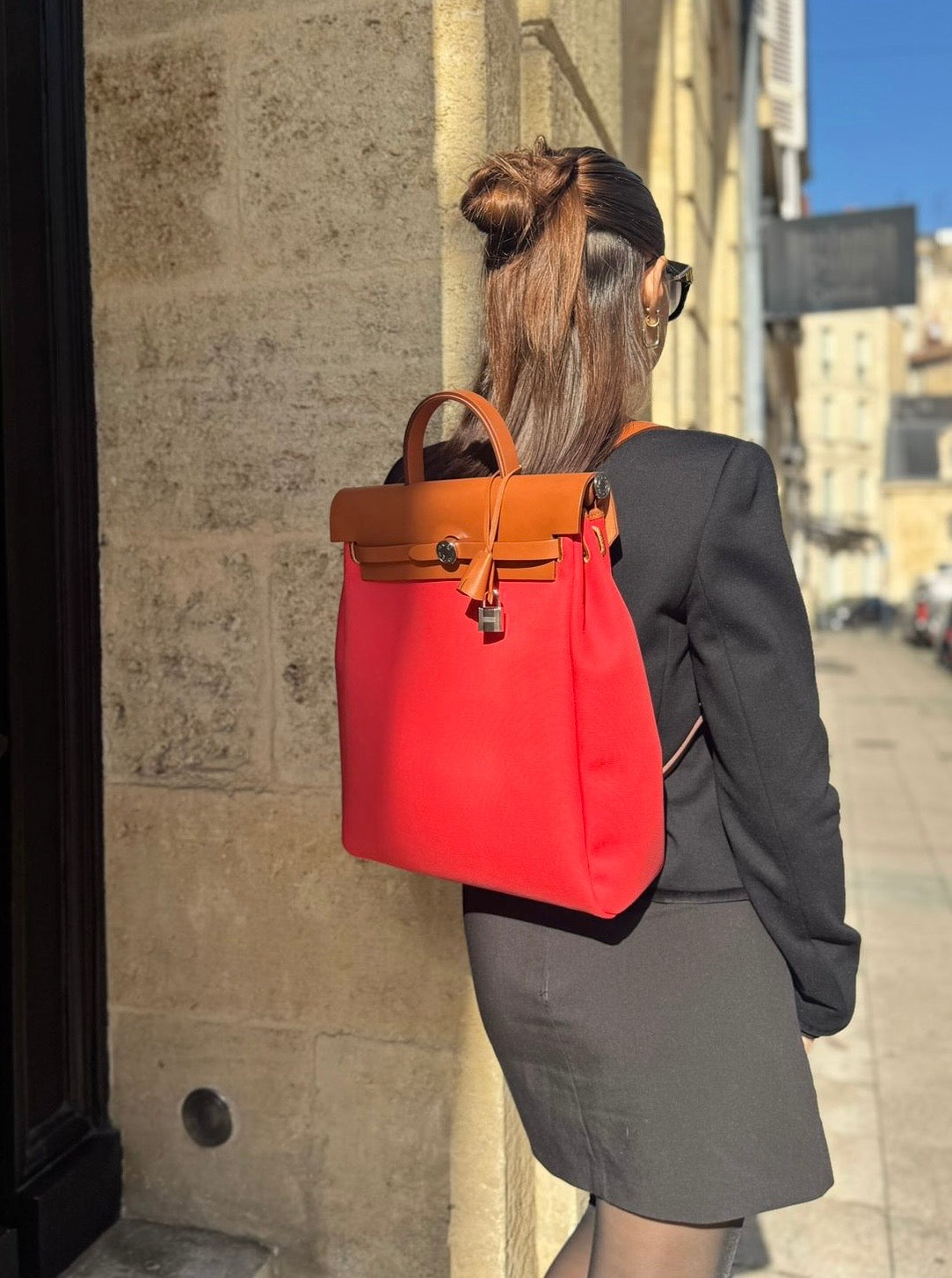 Hermès - Sac Herbag à dos Zip Retourné Tilt