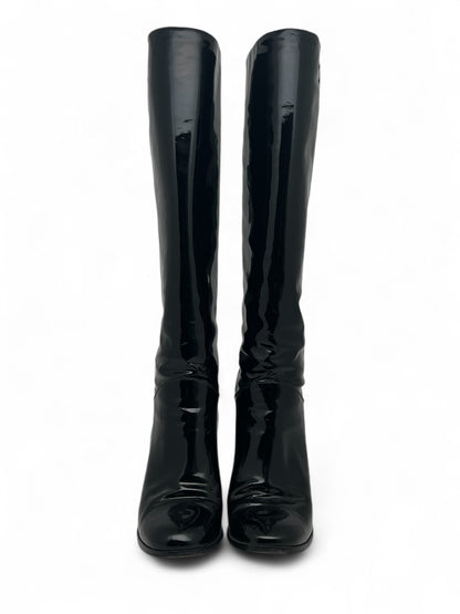 Chanel - Bottes en cuir vernis T37,5