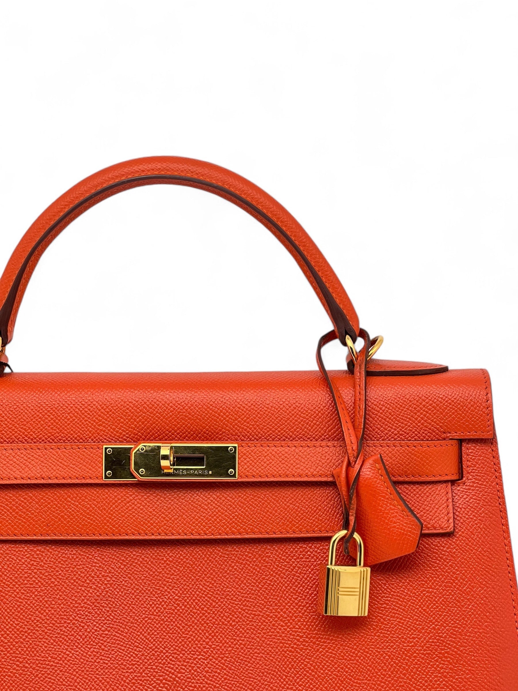 Hermès - Sac Kelly 32 Epsom Orange