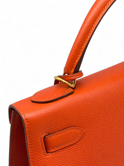 Hermès - Sac Kelly 32 Epsom Orange