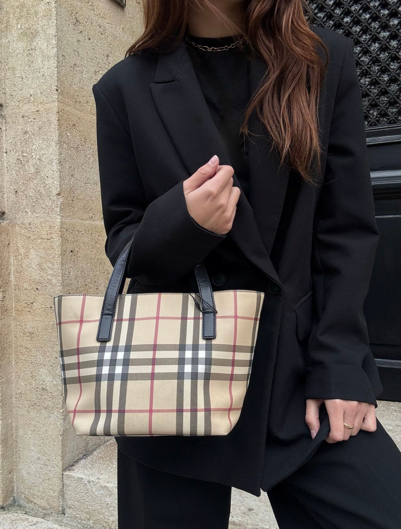 Burberry - Sac à main en toile