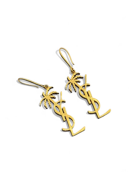 Saint Laurent - Boucles d’oreilles palmier