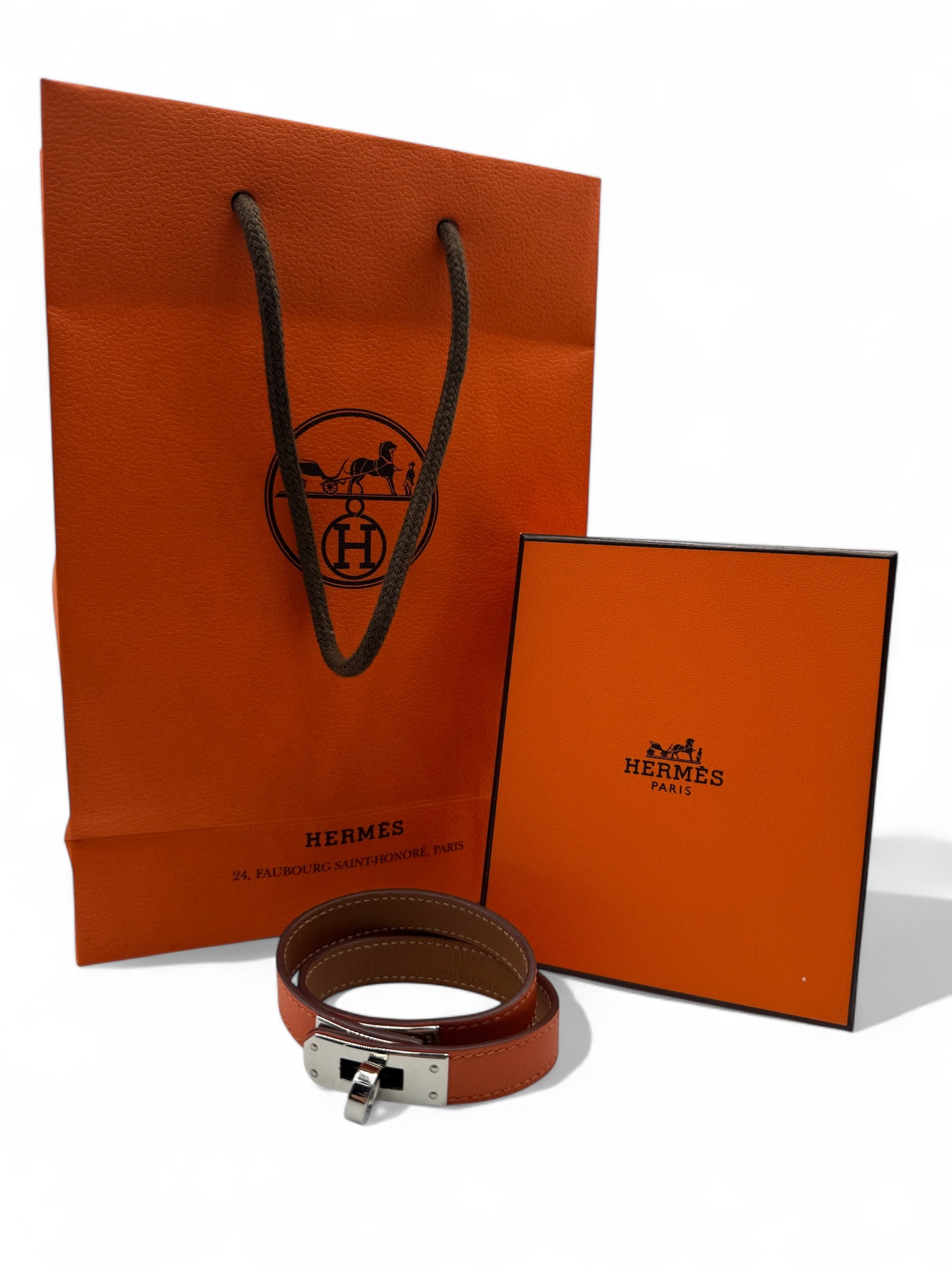 Hermès - Bracelet Kelly double orange T2