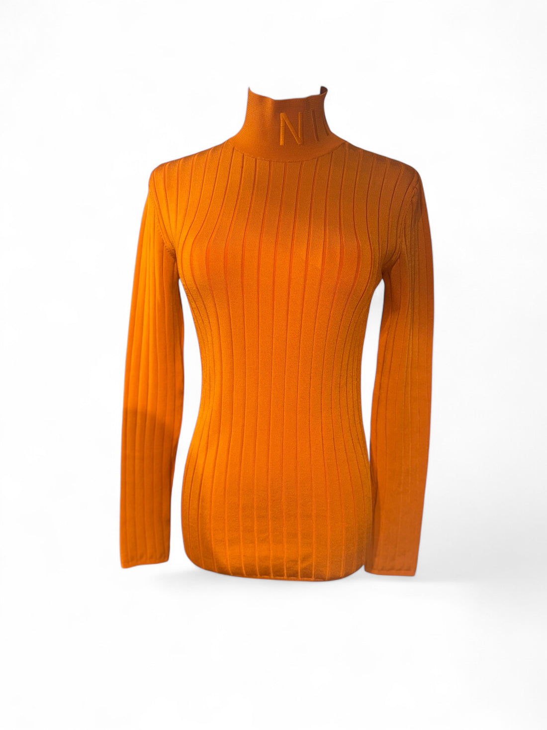 Nina Ricci - Pull, Col roulé orange