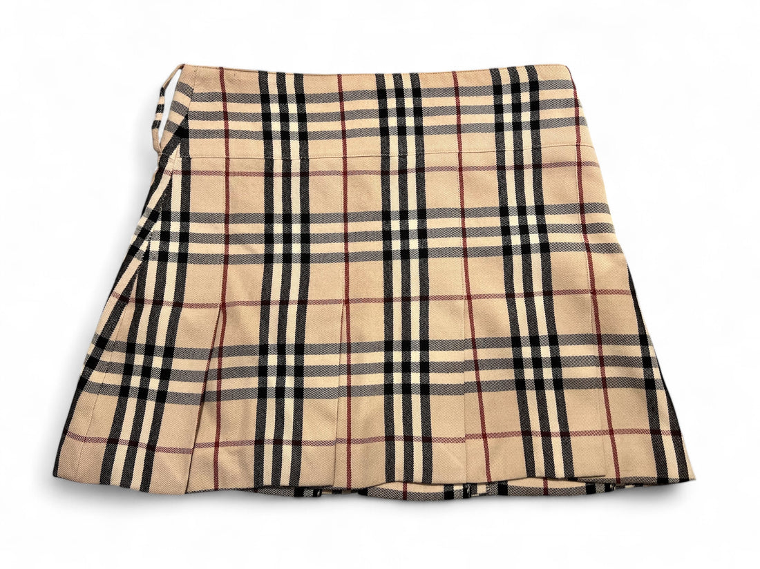 Burberry - Jupe plissé en coton Check T34