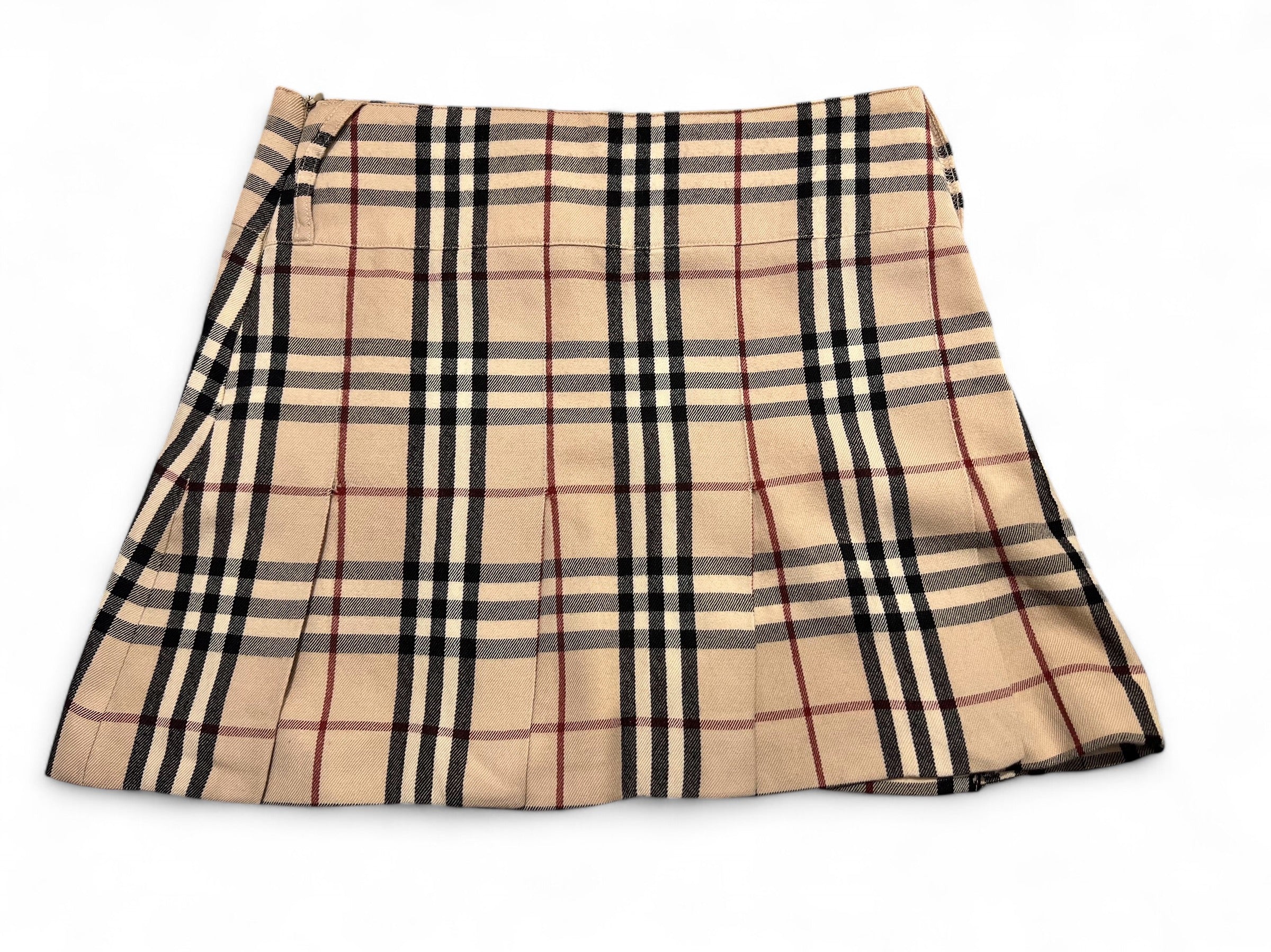 Burberry - Jupe plissé en coton Check T34