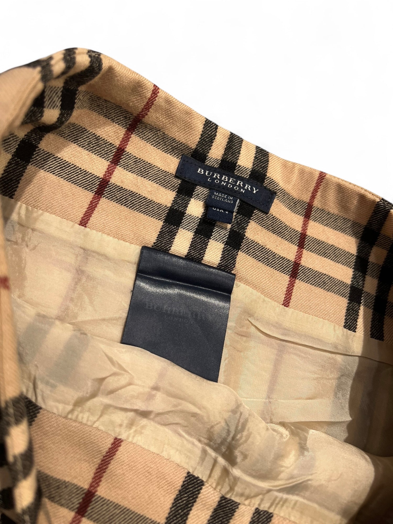 Burberry - Jupe plissé en coton Check T34