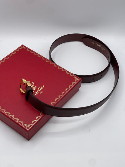 Cartier - Ceinture bordeaux T85