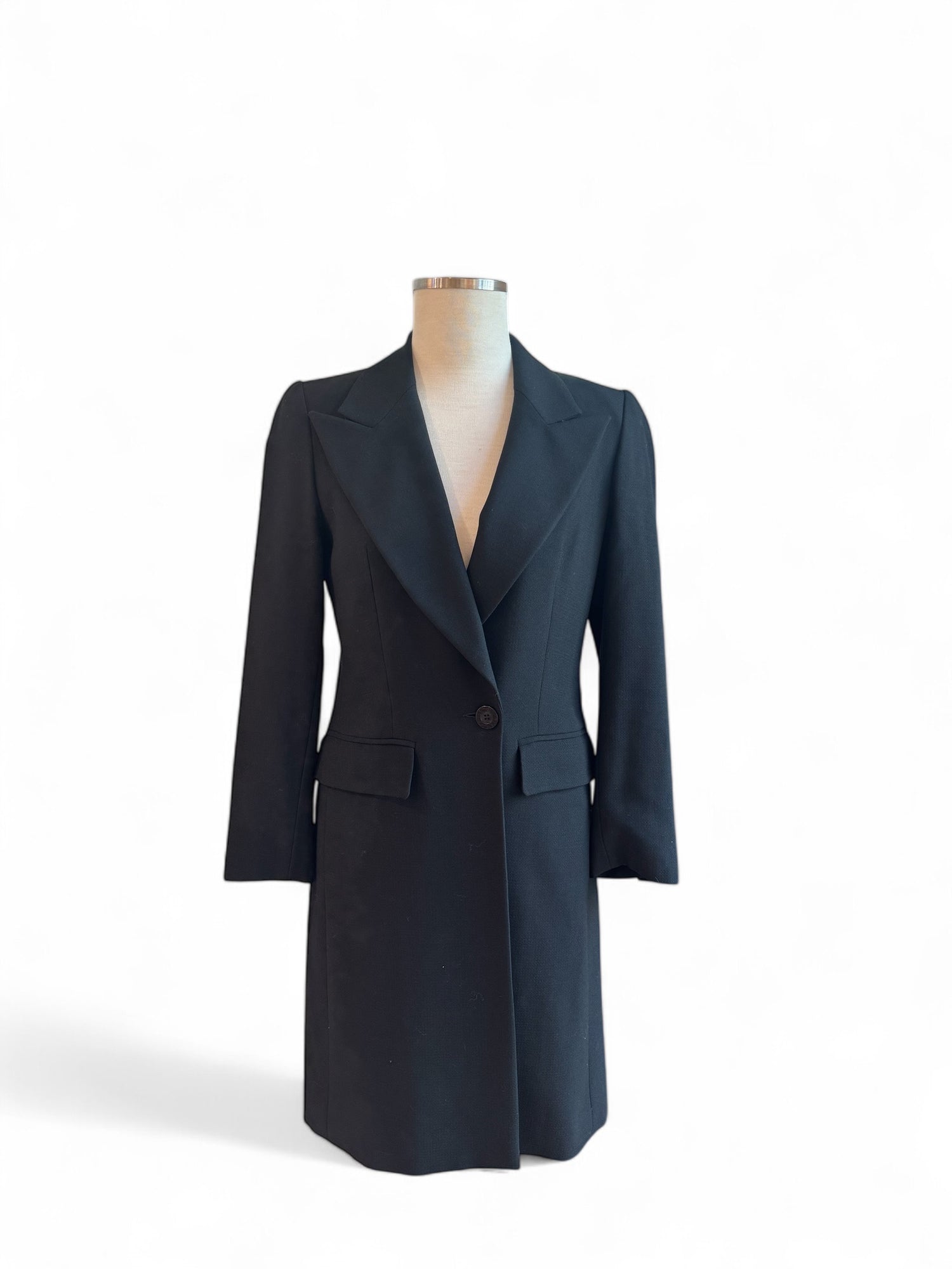 Nina Ricci - Manteau long en crêpe de laine T38