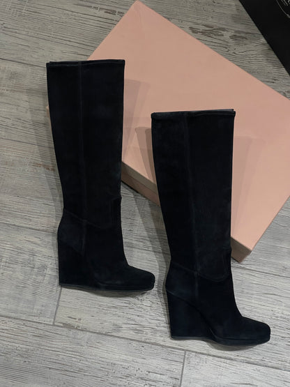 Miu Miu - Bottes daim T.38