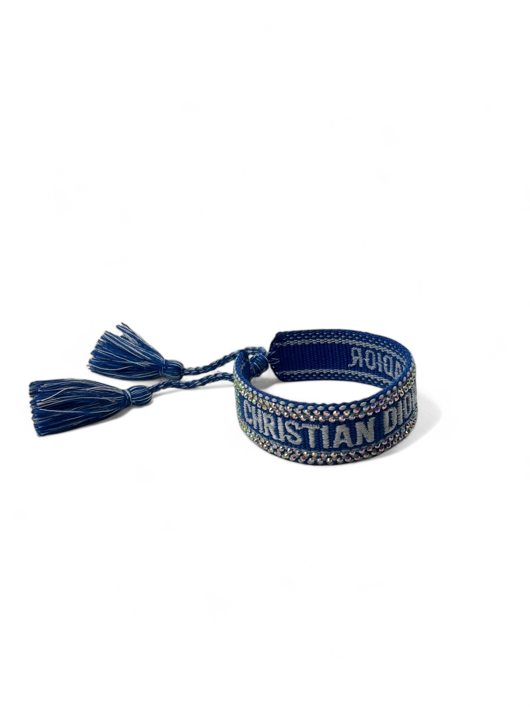 Christian Dior - Bracelet bleu strass