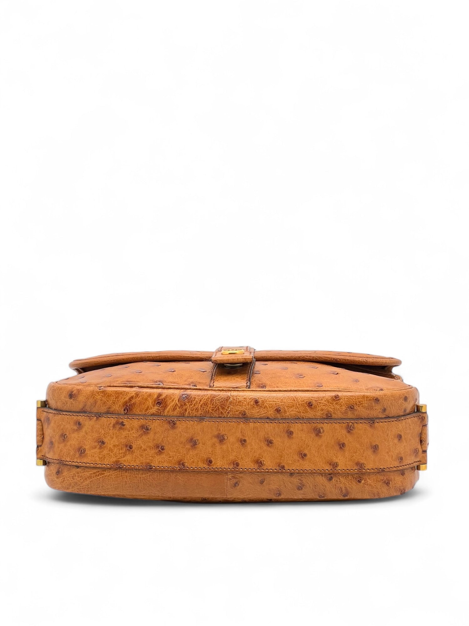 Hermès - Sac Nouméa Autruche Cognac