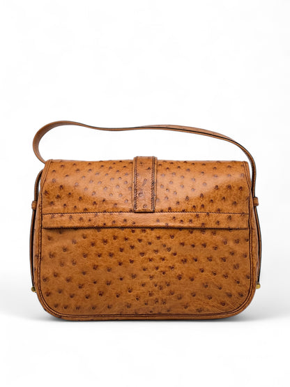 Hermès - Sac Nouméa Autruche Cognac