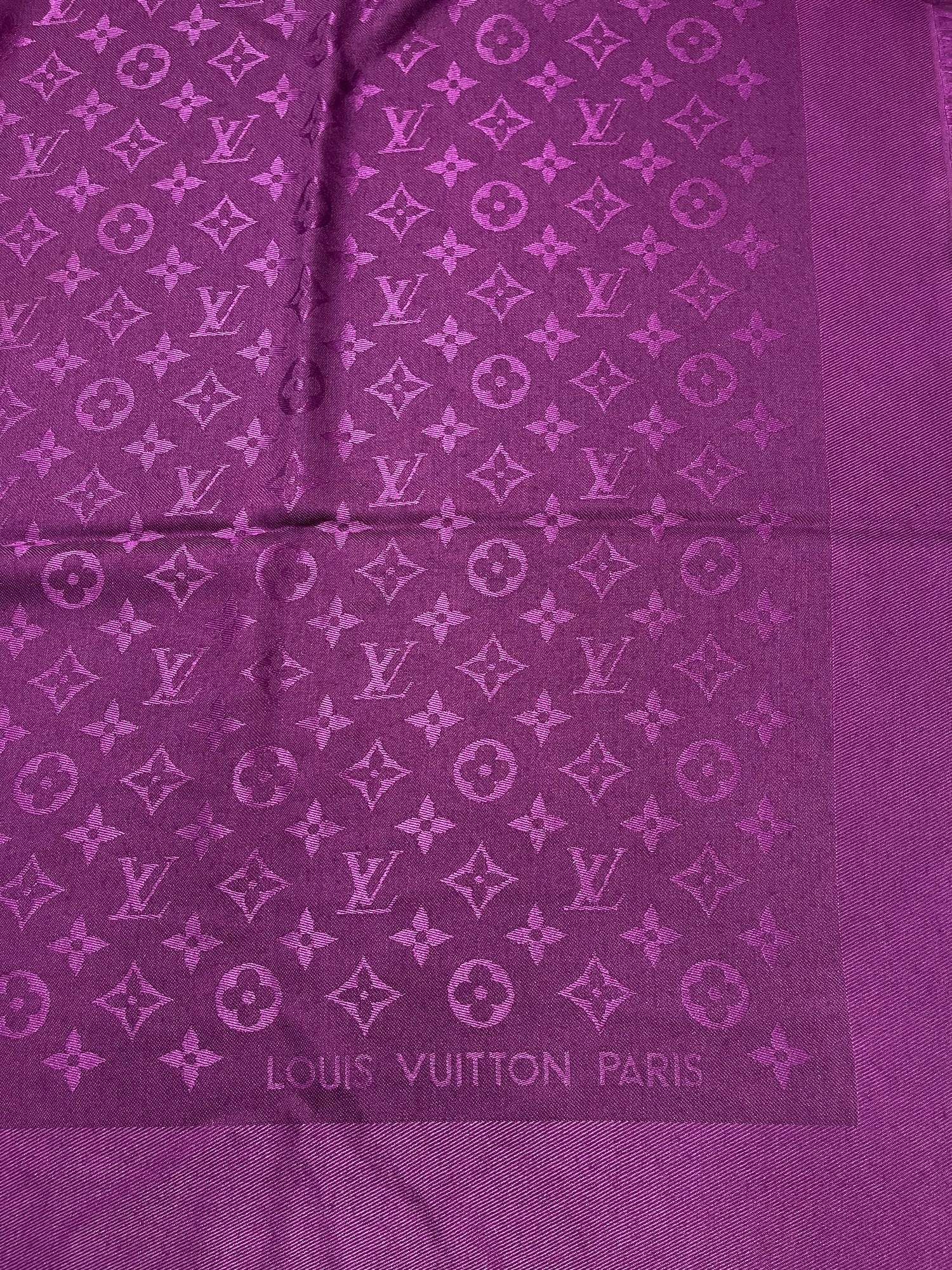 Louis Vuitton - Châle Monogram Shine violet