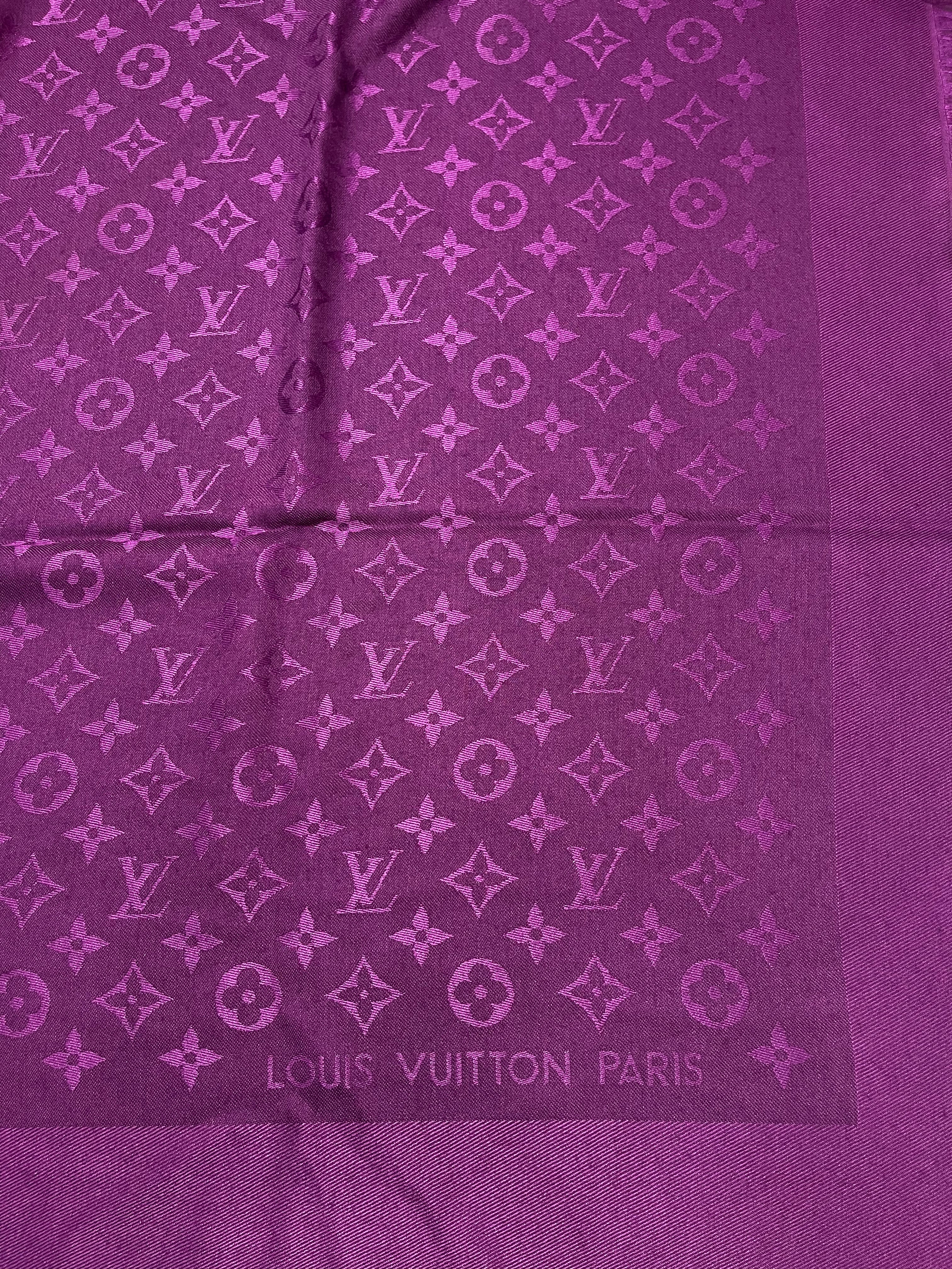 Louis Vuitton - Châle Monogram Shine violet