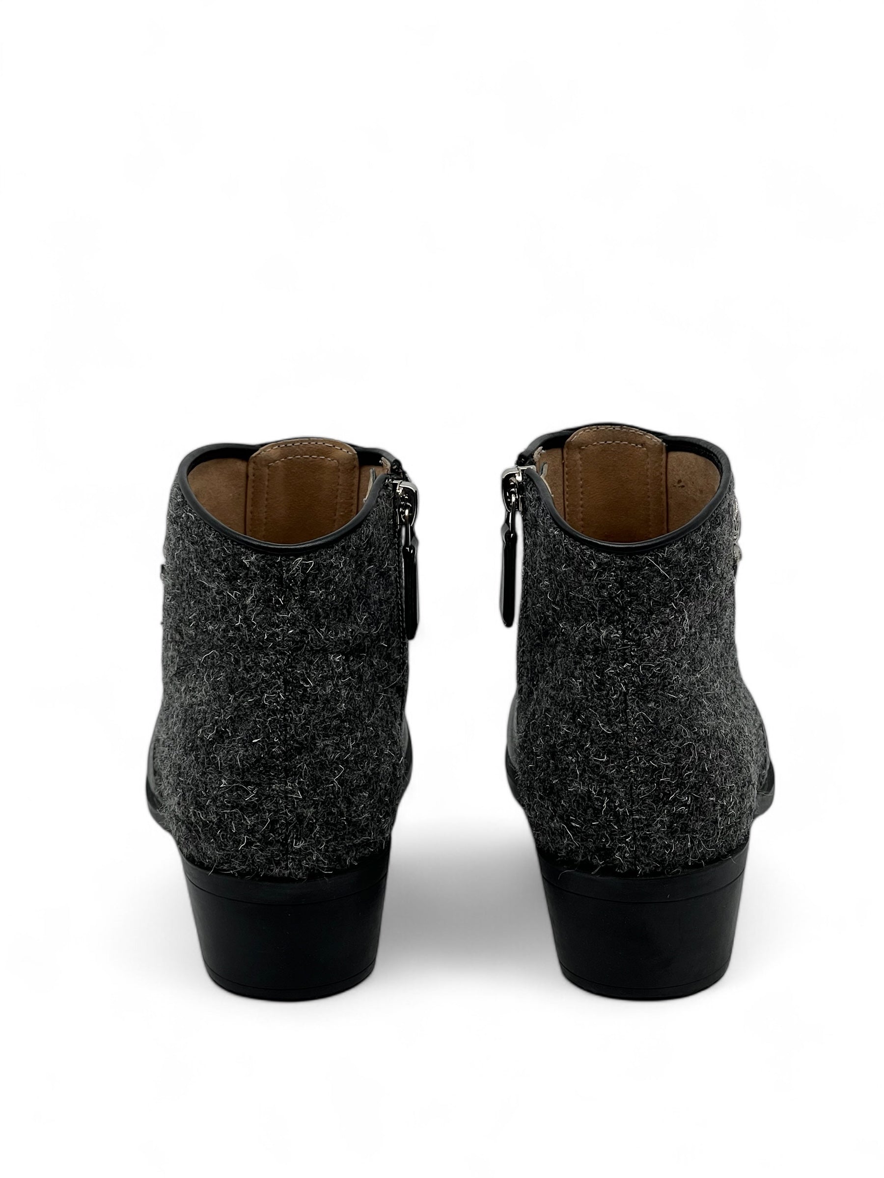 Chanel - Bottines tweed et cuir