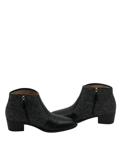 Chanel - Bottines tweed et cuir