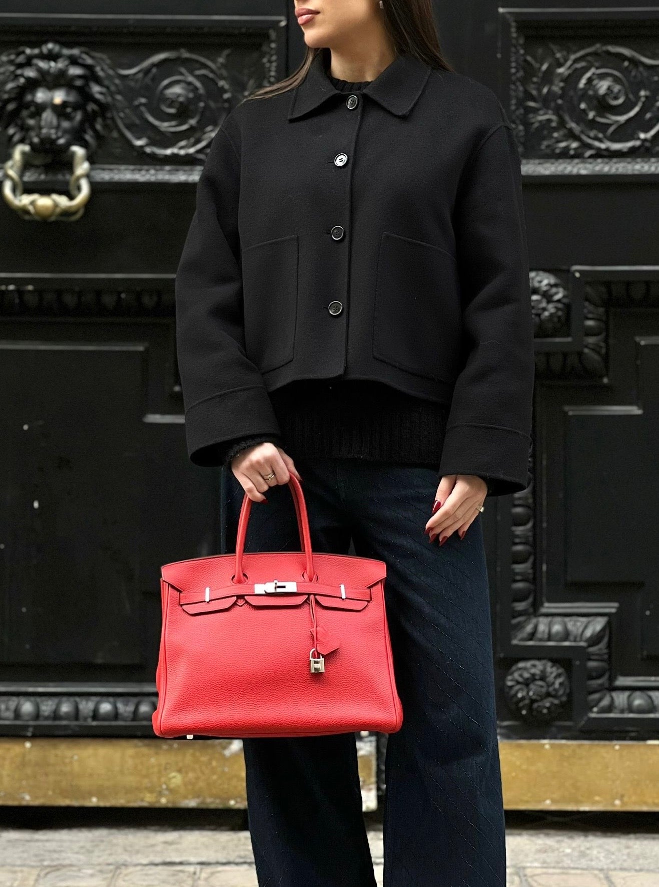 Hermès - Sac Birkin 35 Rouge de cœur